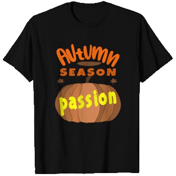 Discover Autumn Passion Pumpkin Design T Shirts