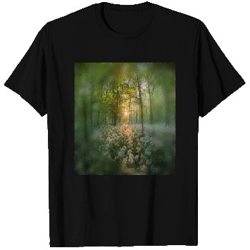 Discover Sunlit Forest with Wildflowers T Shirts