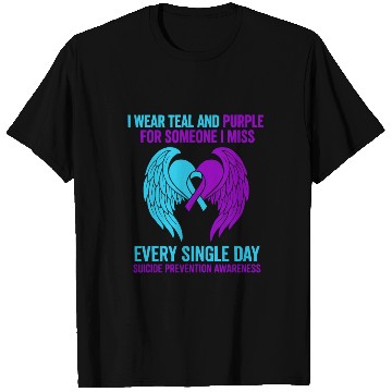 Discover I Wear Teal and Purple for Someone Suicide Awarene T Shirts