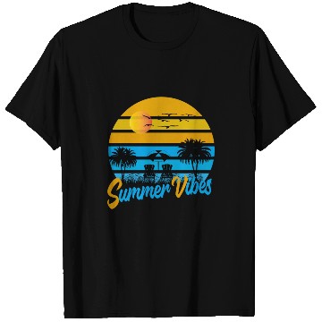 Discover Tropical Summer Vibes Sunset Scene T Shirts