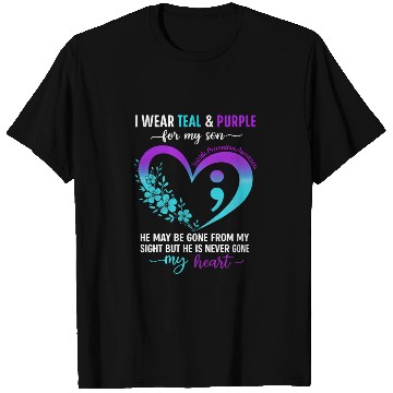 Discover I Wear Teal & Purple for My Son Suicide Prevention T Shirts