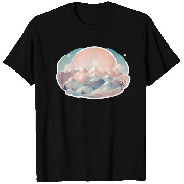 Discover Serene Mountain Range with Sunrise T Shirts