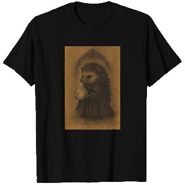 Discover Hedgehog Wizard with Crystal Ball T Shirts