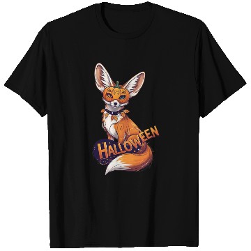 Discover Enchanted Fox with Jack-o-Lantern Mask T Shirts