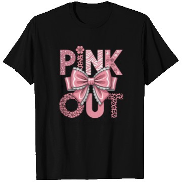 Discover Pink Out Breast Cancer Awareness Coquette Bow  T Shirts