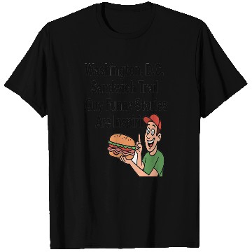 Discover Washington DC Sandwich Throw Guy  T Shirts