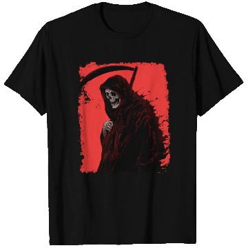 Discover Skeleton Reaper Red T Shirts