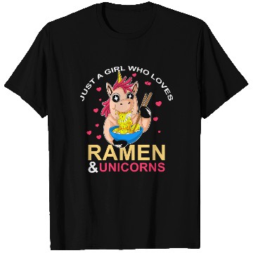 Discover Ramen and Unicorns For Girls T Shirts
