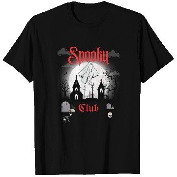 Discover Spooky Club – Gothic Graveyard V T Shirts