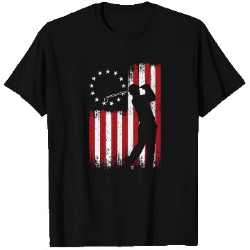 Discover American Flag Golf USA Flag T Shirts