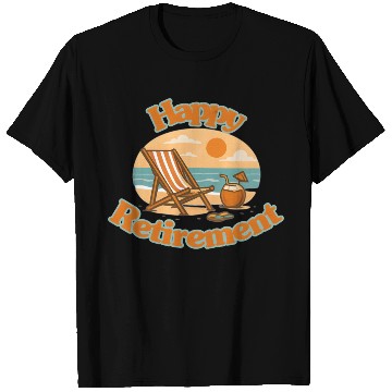 Discover Retirement Relaxation Sunset Design T Shirts
