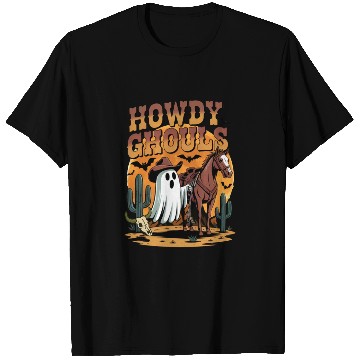 Discover Howdy Ghouls Cowboy Ghost Halloween T Shirts