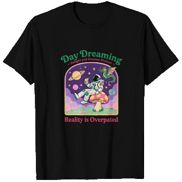 Discover Space Dreamer Astronaut Mushroom Patch T Shirts