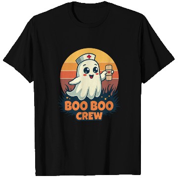 Discover Halloween Boo Boo Crew Cute Ghost Nurse Doctor T Shirts