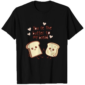 Discover Cute Bread and Butter Kawaii Valentine Design T Shirts
