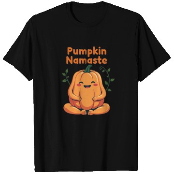 Discover Pumpkin Namaste Autumn Design T Shirts