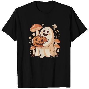 Discover Cottagecore Halloween Ghost Flower Pumpkin T Shirts