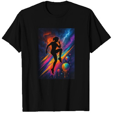 Discover Celestial Storm Dance Silhouette T Shirts