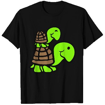 Discover 2 turtles piggyback mummy daddy child riding cute T Shirts