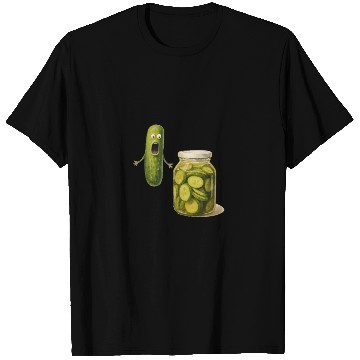Discover Whimsical Pickle Cucumber Character T Shirts