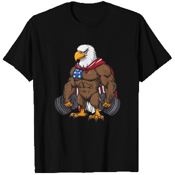 Discover Patriotic Gym Eagle – Stars & Stripes Fitness Desi T Shirts