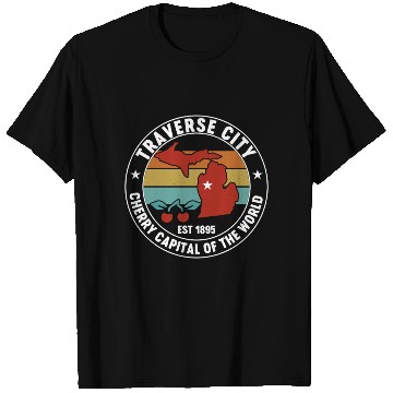 Discover Traverse City Michigan Retro Cherry Capital T Shirts