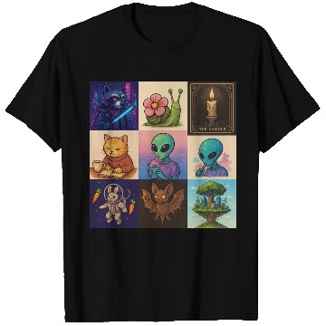 Discover Whimsical Celestial Animal and Alien Designs T Shirts