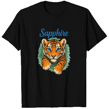 Discover Vivid Tiger Cub Illustration - Sapphire T Shirts
