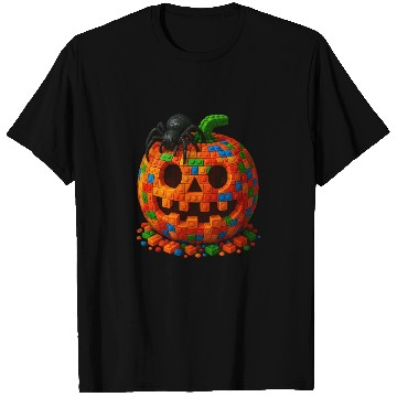 Discover Master Builder Halloween Pumpkin and Spider T Shirts