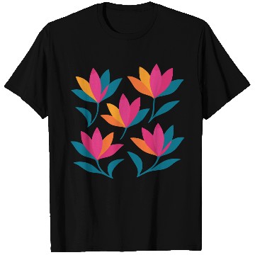 Discover Colorful Abstract Tulips Graphic T Shirts