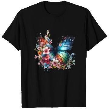 Discover Colorful Butterfly Blossom Fusion T Shirts