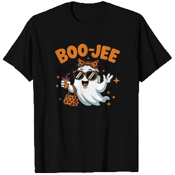 Discover Boo-Jee Ghost Cute Leopard Print Halloween Boojee T Shirts