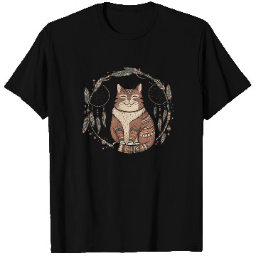 Discover Boho Cat Dreamcatcher – Tribal Spirit Animal T Shirts