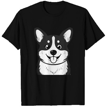 Discover Happy Corgi Face T Shirts