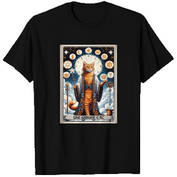 Discover Orange The Ginger Cat Tarot Card Cat T Shirts