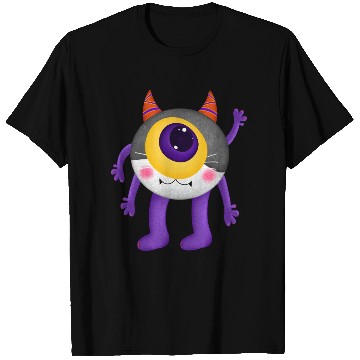 Discover Cute Monster with Single Eye and Horns T Shirts