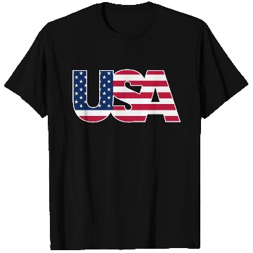 Discover USA Flag Colors Logo T Shirts
