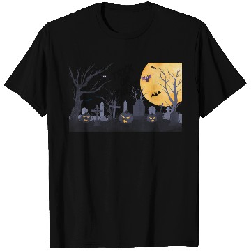 Discover Trick-or-Treat Pumpkin Graveyard T Shirts