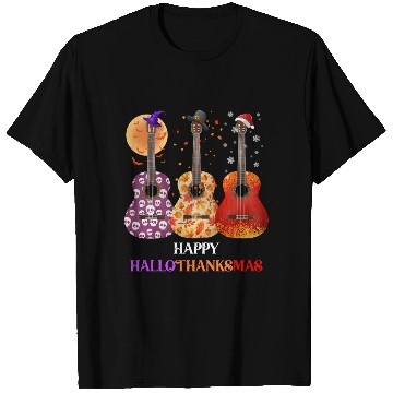 Discover Happy HalloThanksMas Guitar  T Shirts