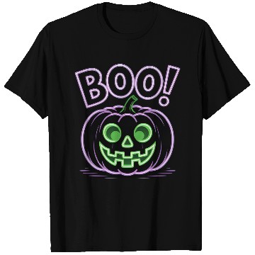 Discover Neon Jack-O-Lantern Halloween Design T Shirts