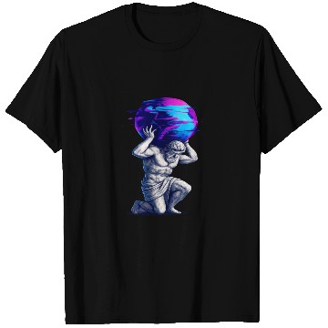 Discover Ancient Titan Carrying Earth Artwork T Shirts