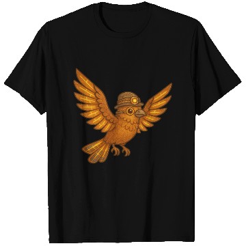 Discover Steampunk Owl with Gears and Lantern T Shirts
