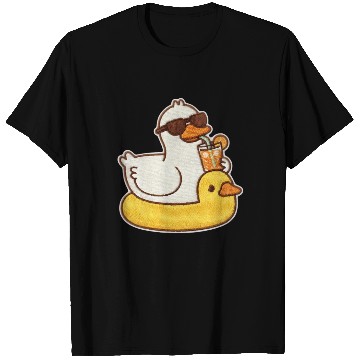 Discover Splendid Duck Relaxing with Sunglasses T Shirts
