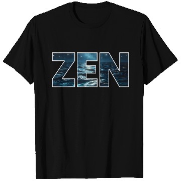 Discover Ocean Waves Zen Logo T Shirts