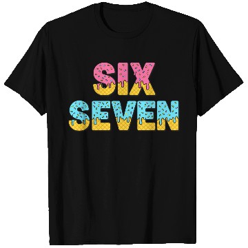 Discover 67 Six Seven Meme Funny Ice Cream Drip Waffle Cone T Shirts