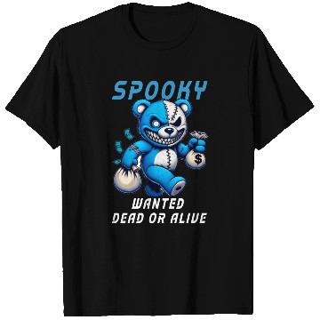 Discover Spooky Teddy Bear Wanted Dead or Alive Halloween T Shirts
