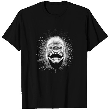 Discover Regal Gorilla with Crown and Mustache T Shirts