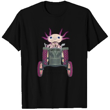 Discover Axolotl tractor cartoon design, Hand drawn T Shirts