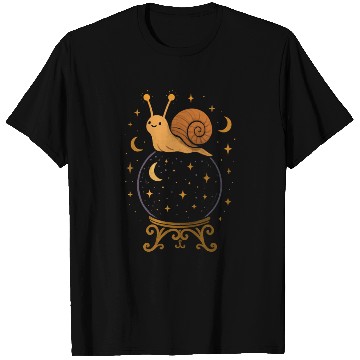 Discover Whimsical Snail Crystal Ball Design T Shirts