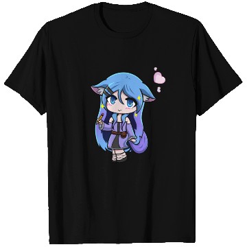 Discover Chibi Anthro Cat Witch Illustration T Shirts